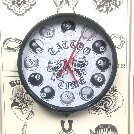 Tattoo studio Vinyl clock Tattoo clock Tattoo machine Tattoo